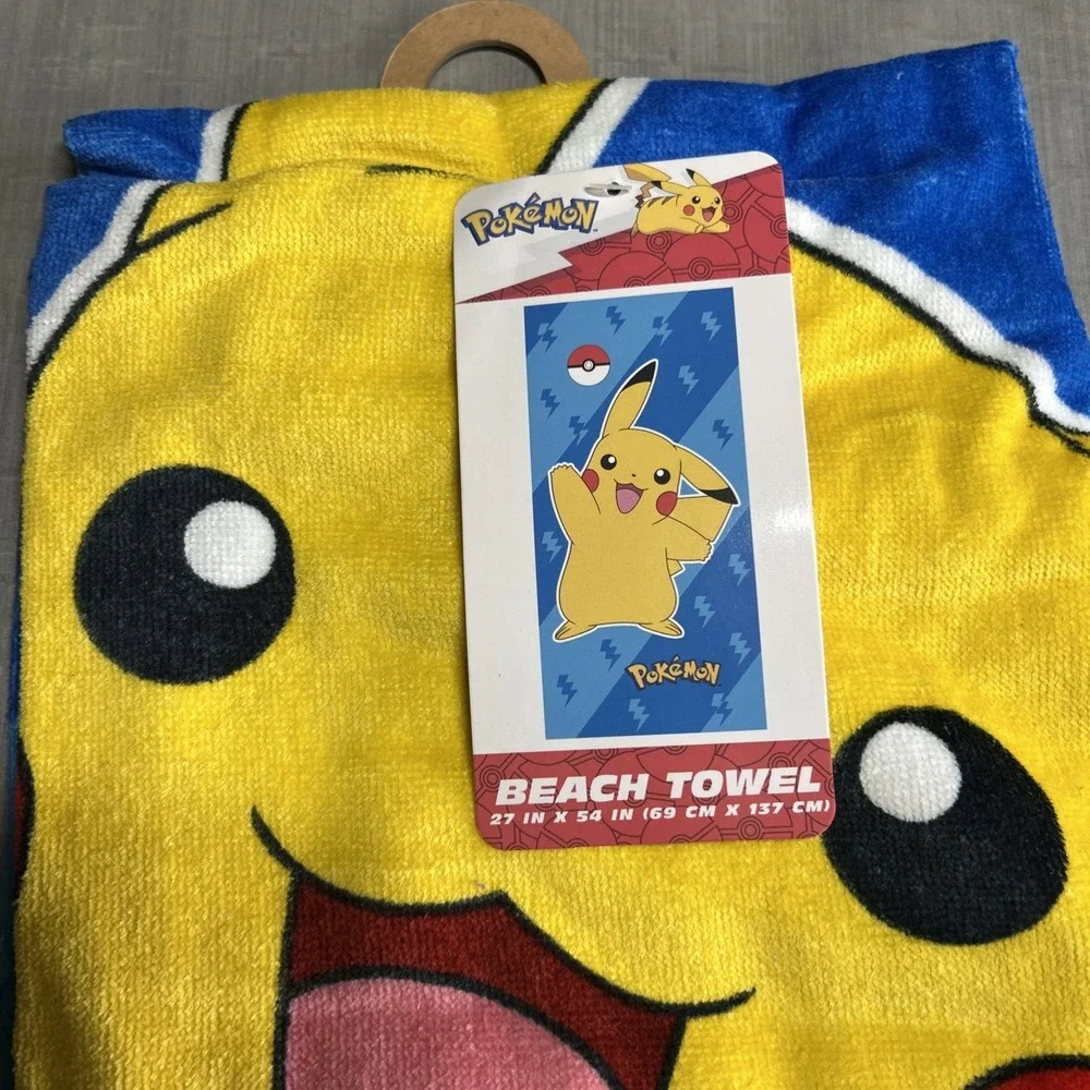 NWT Nintendo Pokemon Towel Pikachu Pokeball Large 54